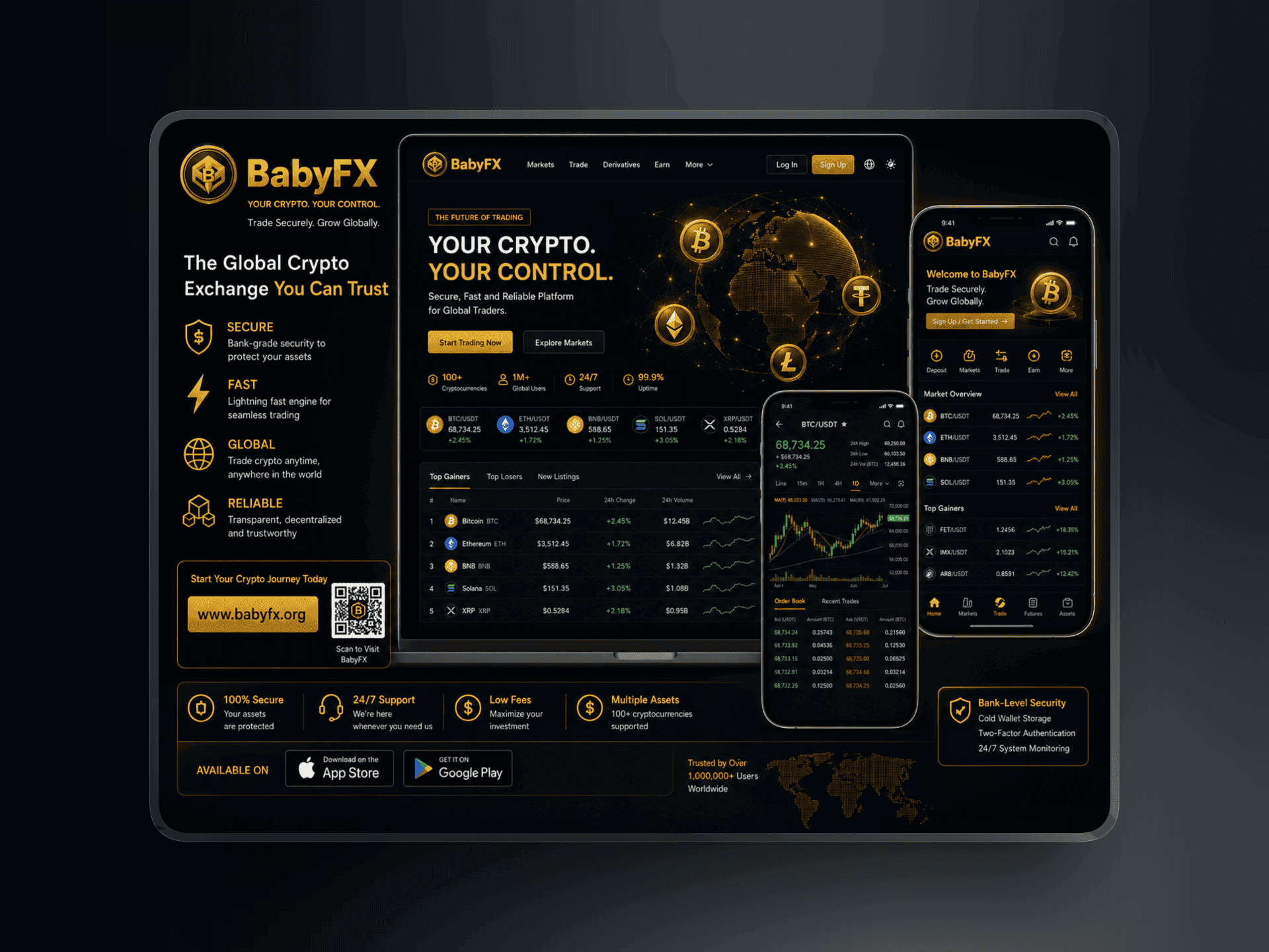 BabyFX Exchange full trading platform preview